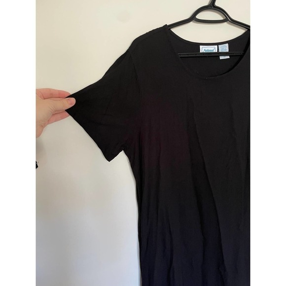 📩🛍️🎀2 for $10🛍️🎀NATIONAL Women Maxi Long Black Dress Size L - Picture 3 of 5